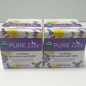 2 Vicks Pure ZZzs Soothing Aromatherapy Balms